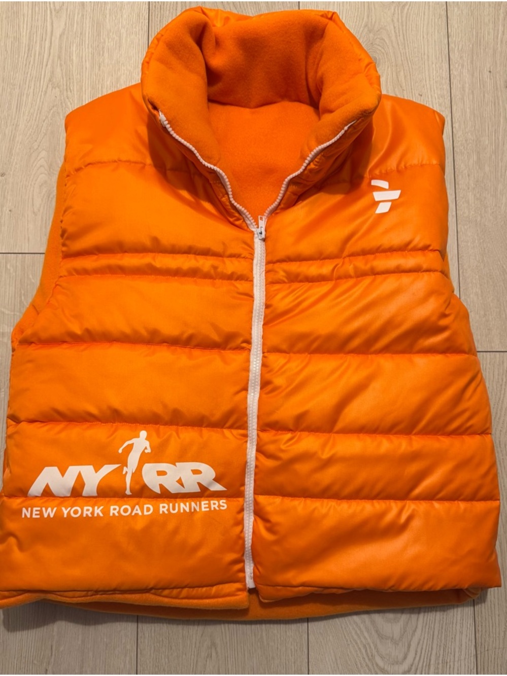 New York Road Runners Orange Puffer Vest